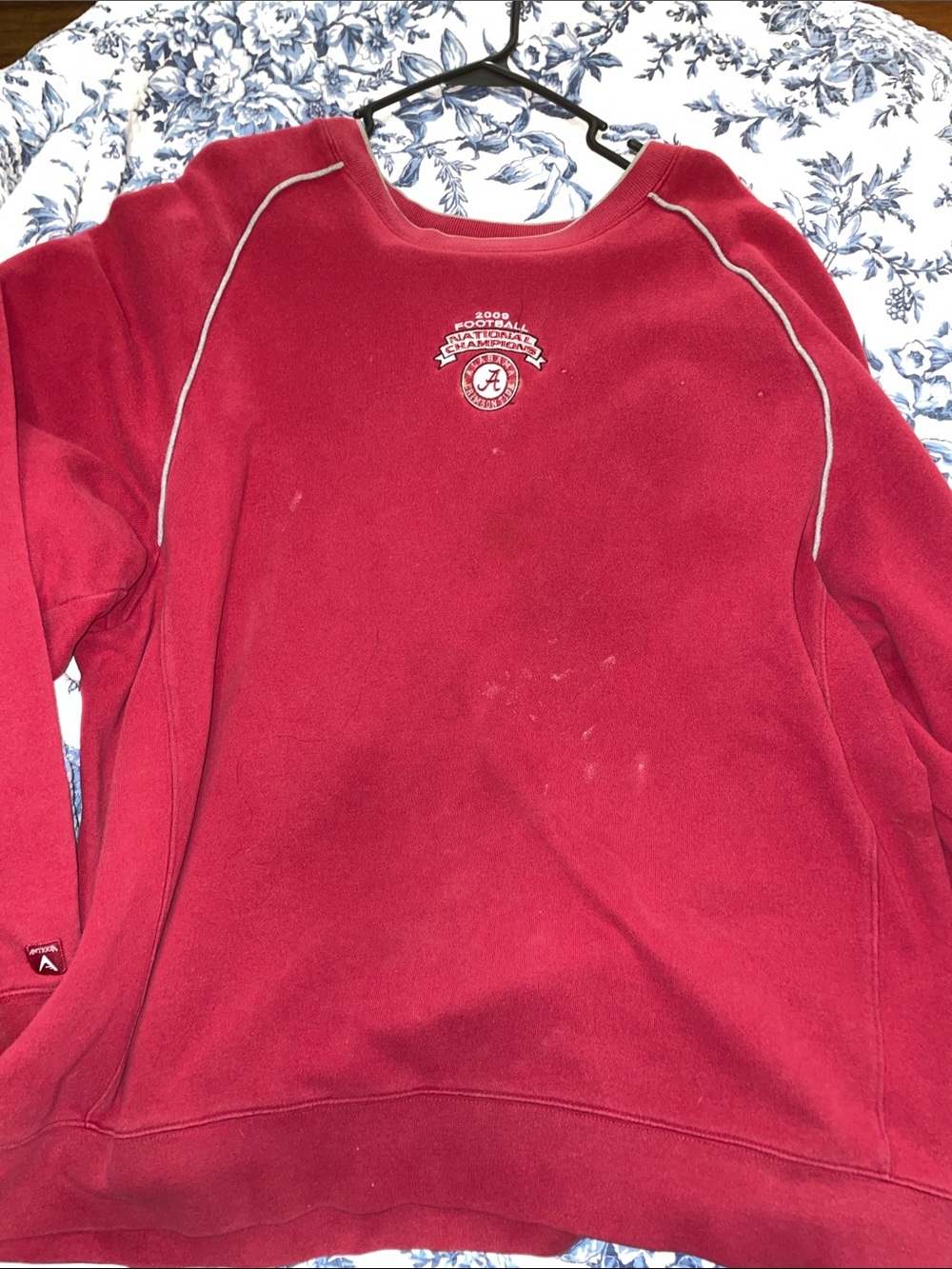 Crimson Tide Red Fleece Crewneck Sweater 2009 championships SIZE 2XL